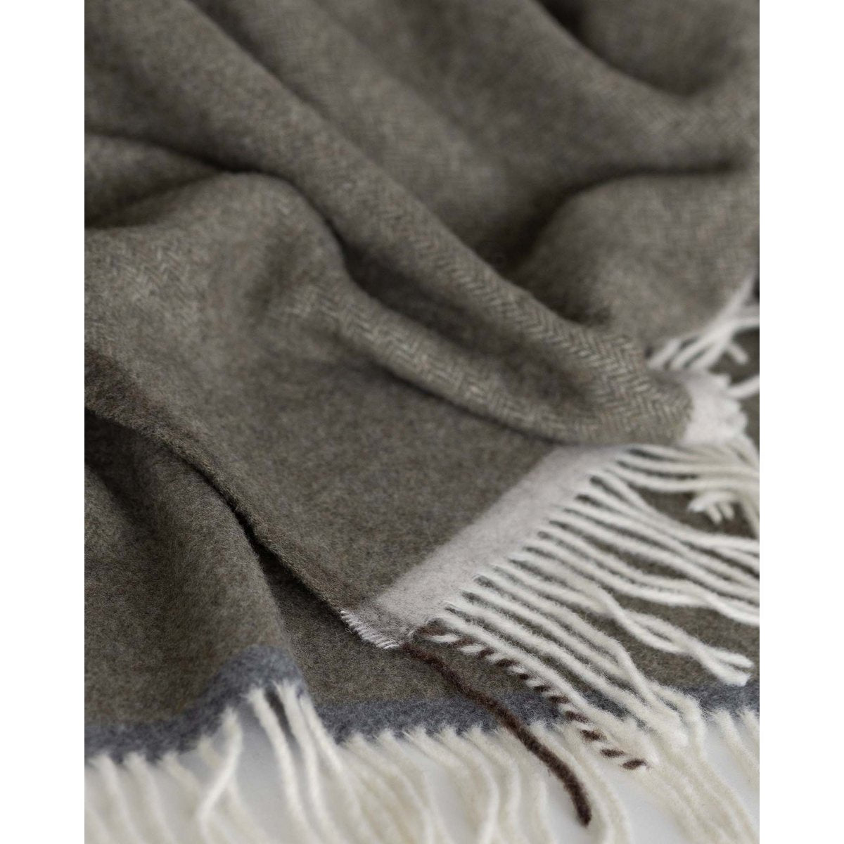 Plaid Merino/kasjmier - Milano Verde Orlo