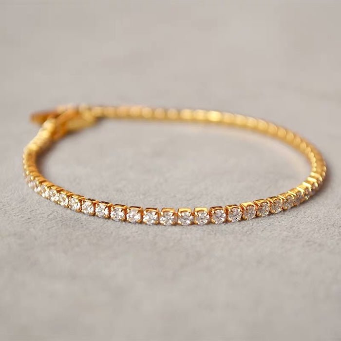 Klassieke diamanten-look armband