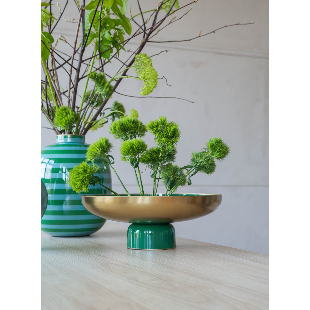 Lage sierschaal - Dark Green & Gold