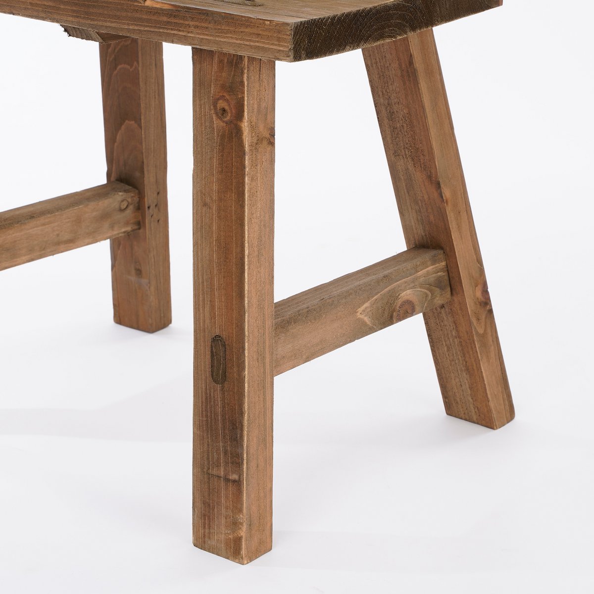 Bold Houten Krukje - Gerecycled Hout