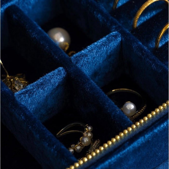 Velvet sieradendoosje - Saffierblauw