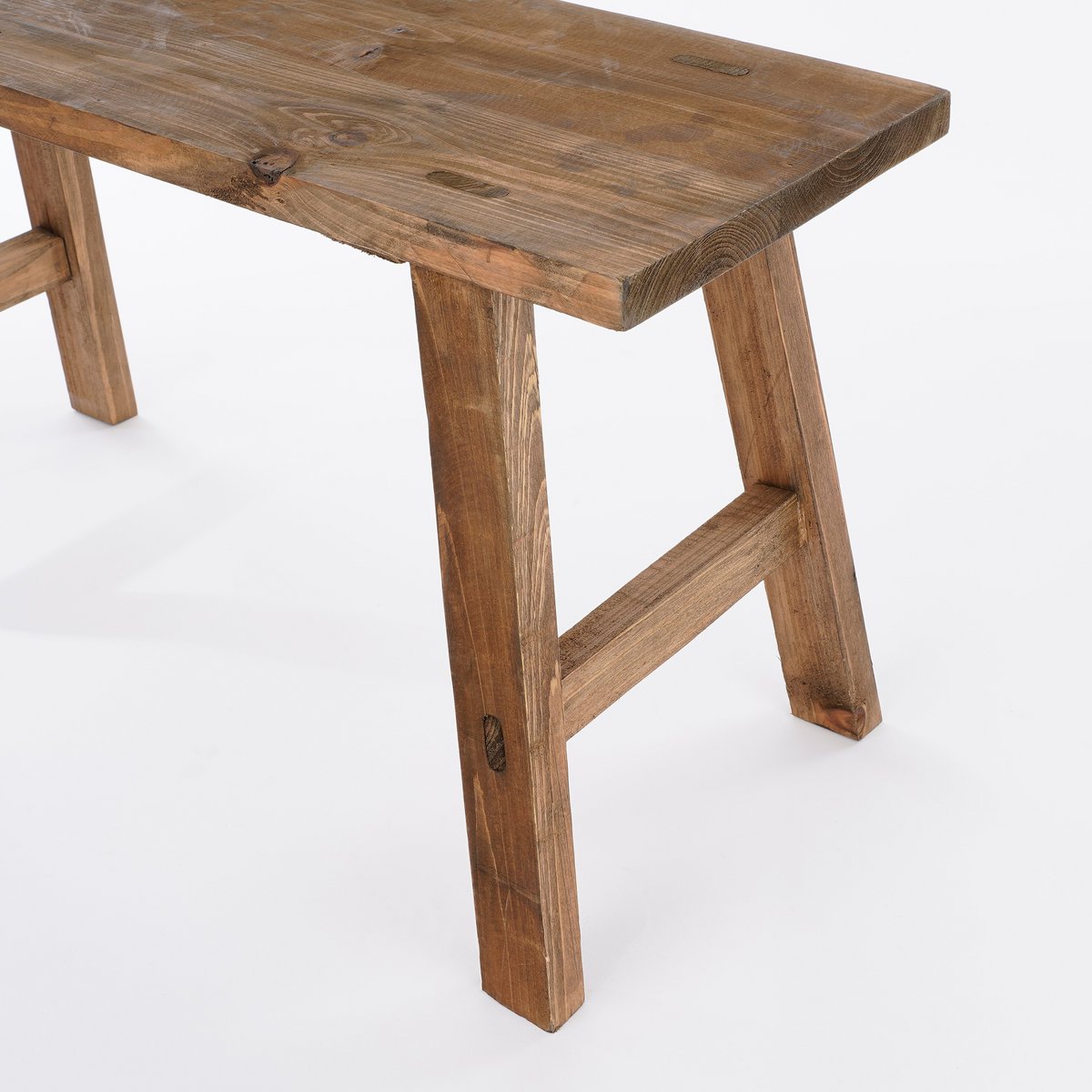 Bold Houten Bankje - M - Gerecycled Hout