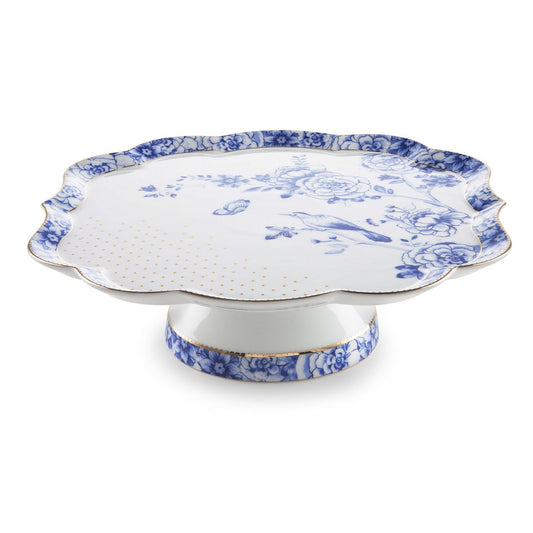 "Koninklijk" Taartplateau - Royal White - 24x24cm