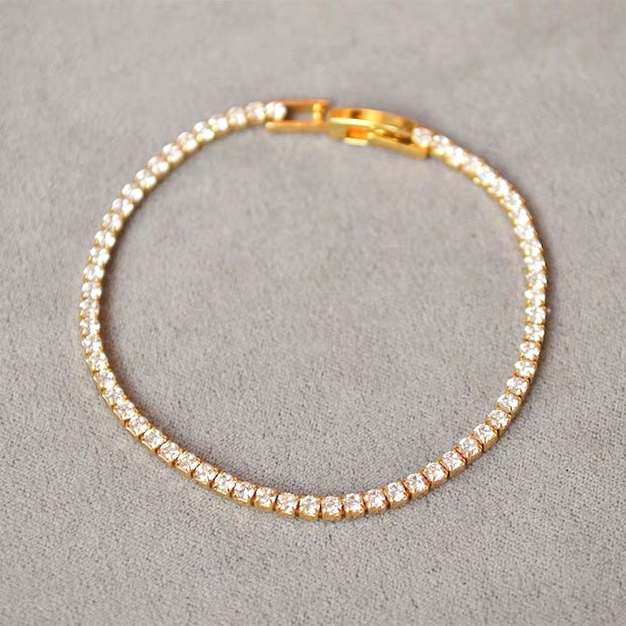 Klassieke diamanten-look armband
