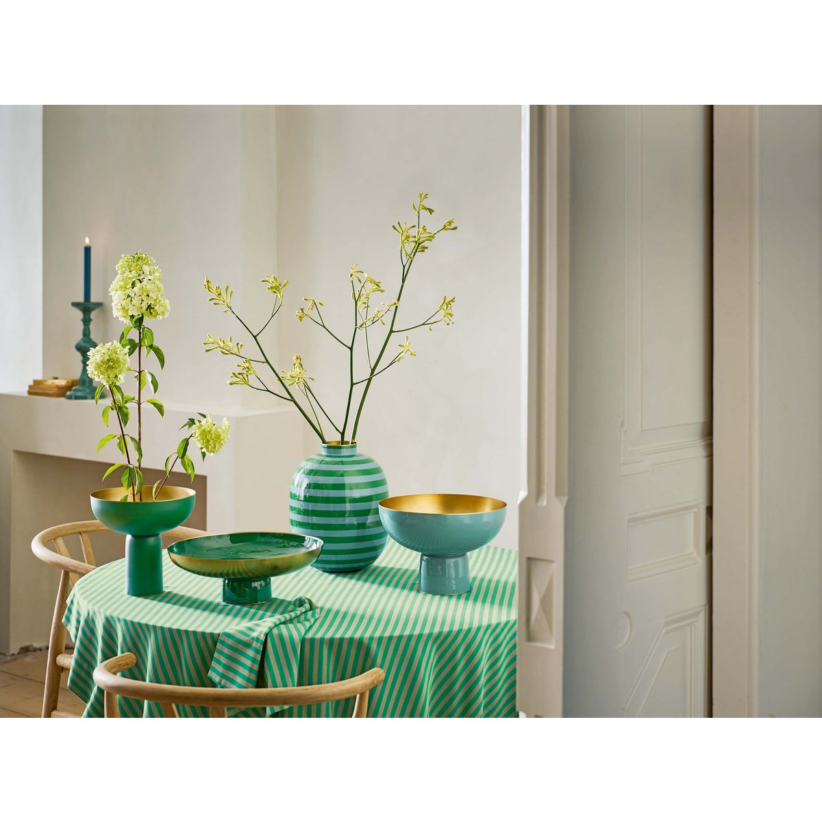 Lage sierschaal - Dark Green & Gold