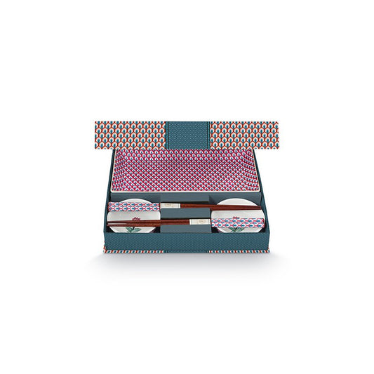 Kadoset Oriental Flower Festival - Blauw/Rond