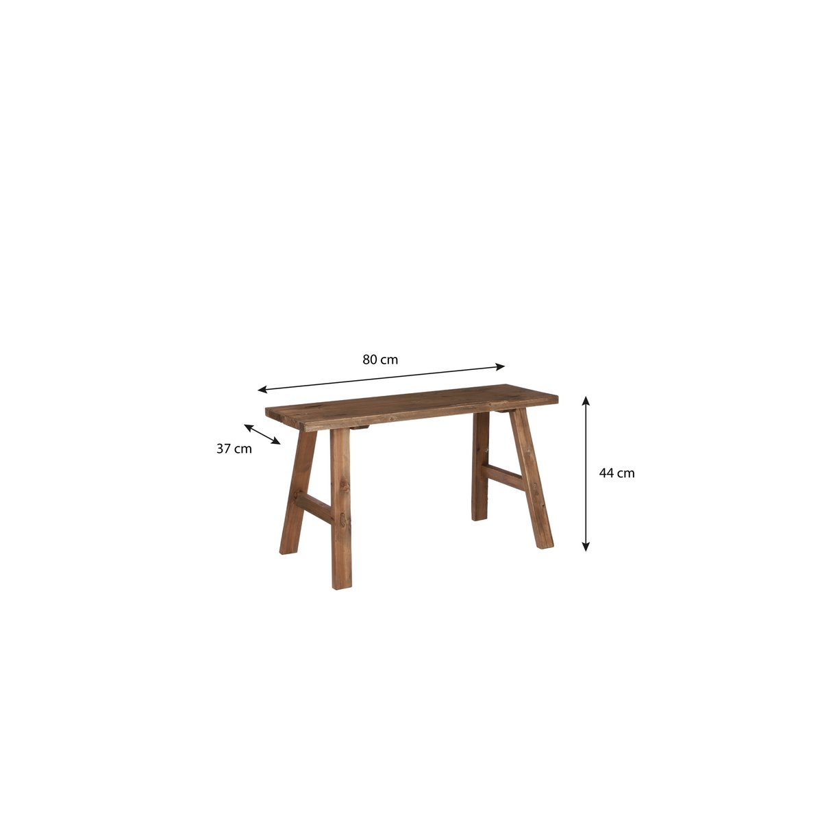 Bold Houten Bankje - M - Gerecycled Hout