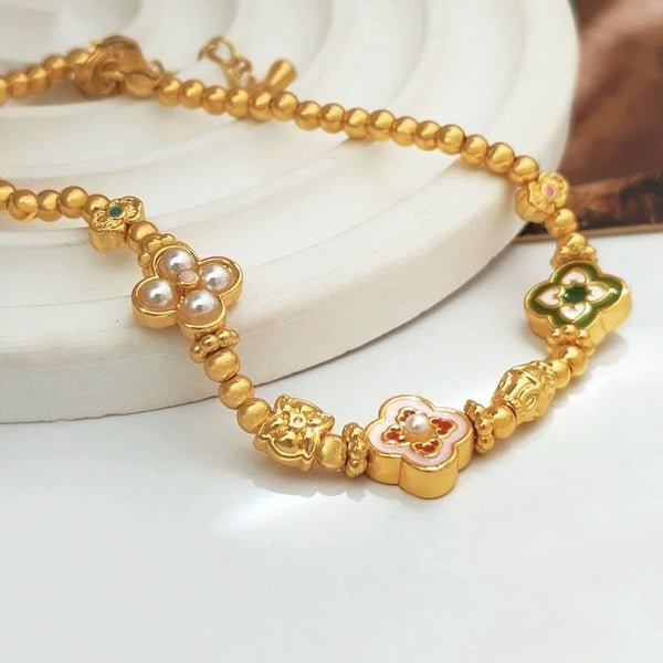 Vintage klavertjes bedelarmband