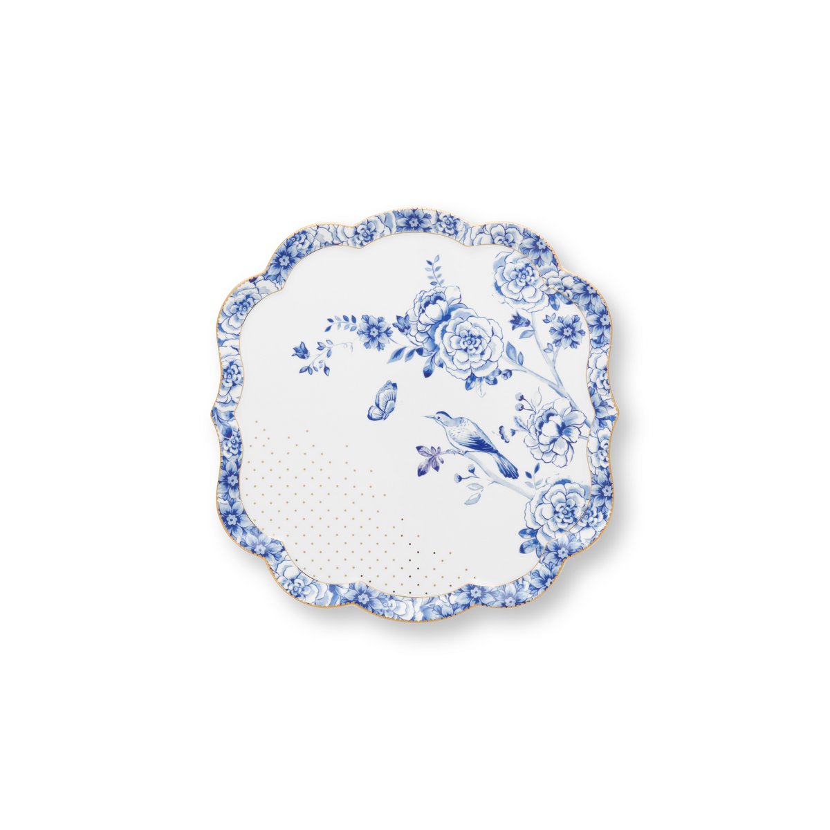 "Koninklijk" Taartplateau - Royal White - 24x24cm