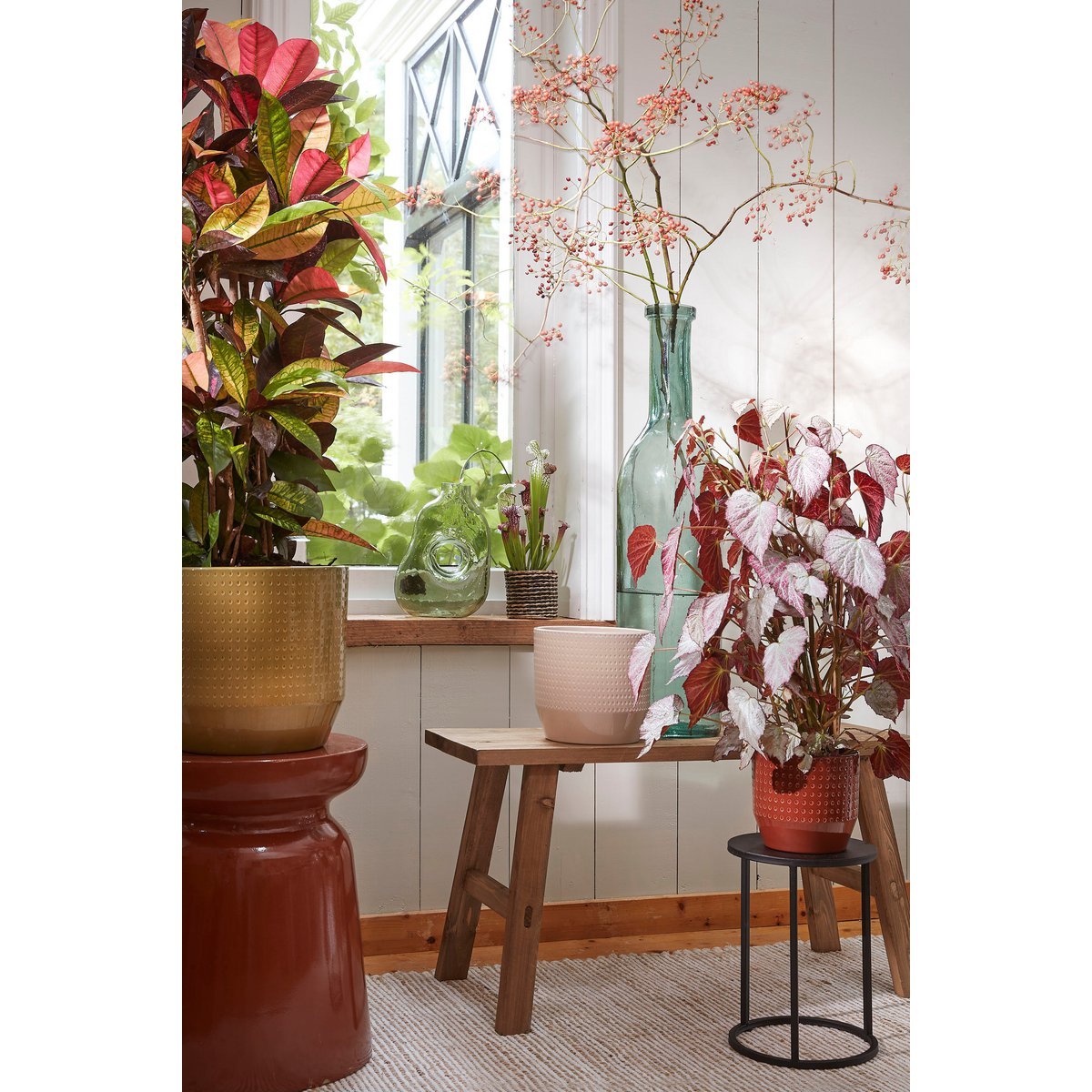 Bold Houten Bankje - M - Gerecycled Hout
