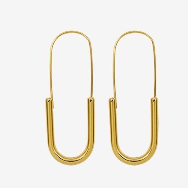 Paperclip oorbellen in zilver of goud
