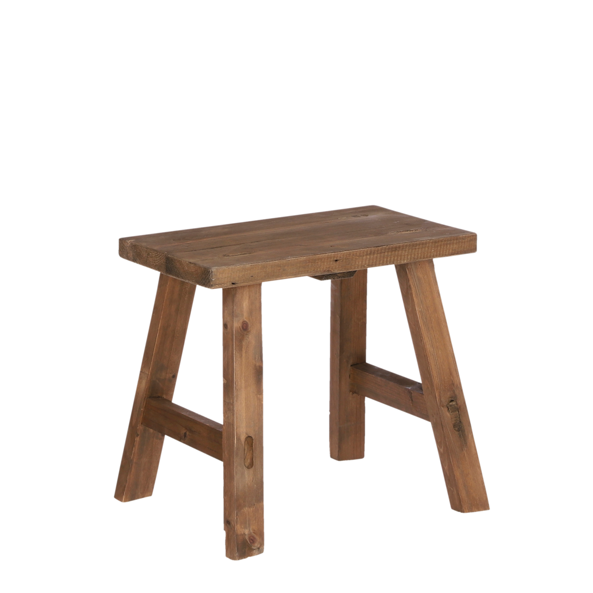 Bold Houten Krukje - Gerecycled Hout
