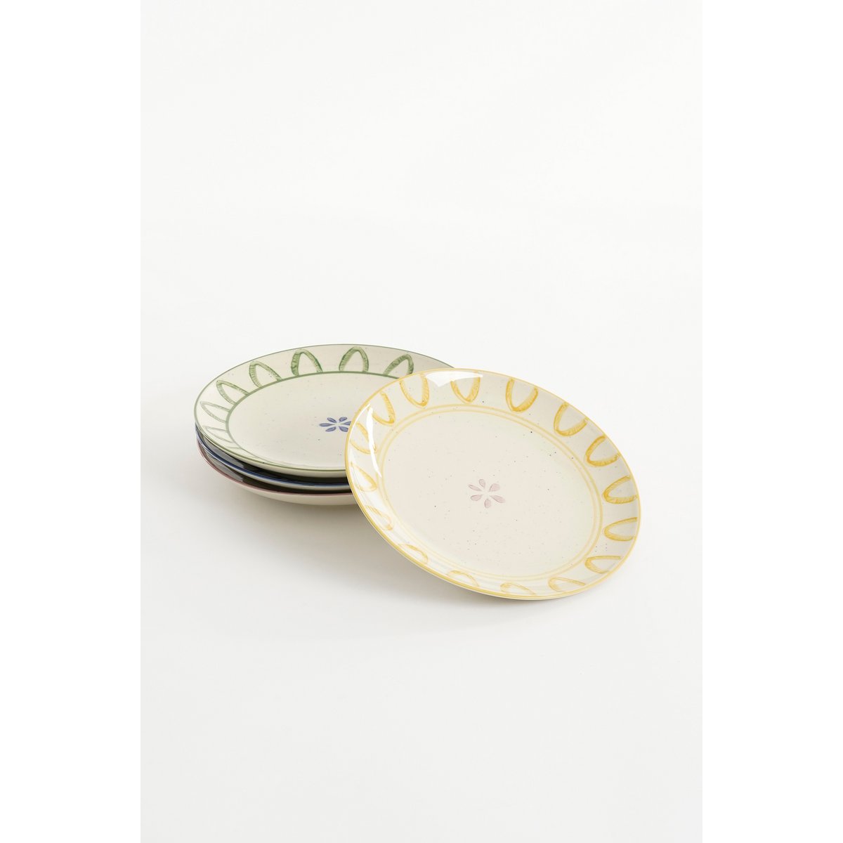 Clayton Ontbijtborden Set - Groen, Blauw, Geel, Lila