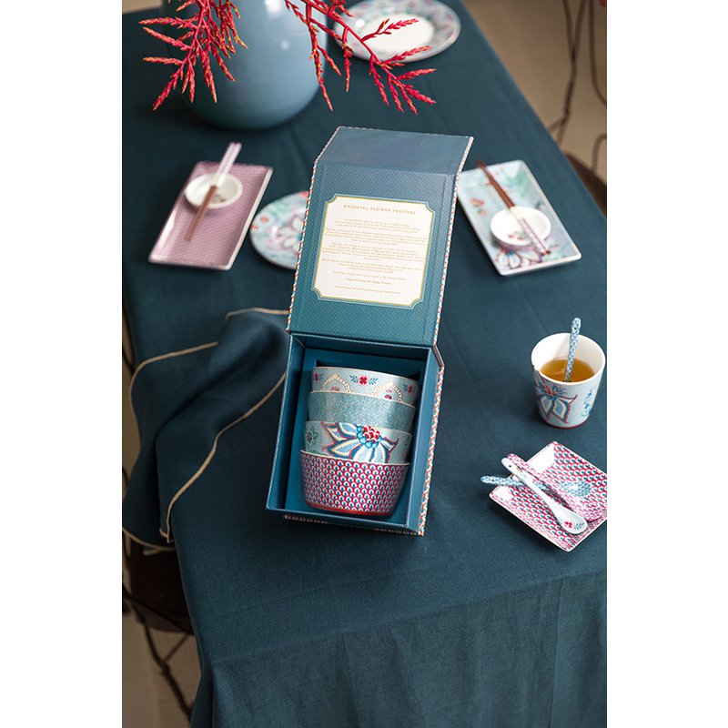 Kadoset Bowls Oriental Flower Festival - Blue