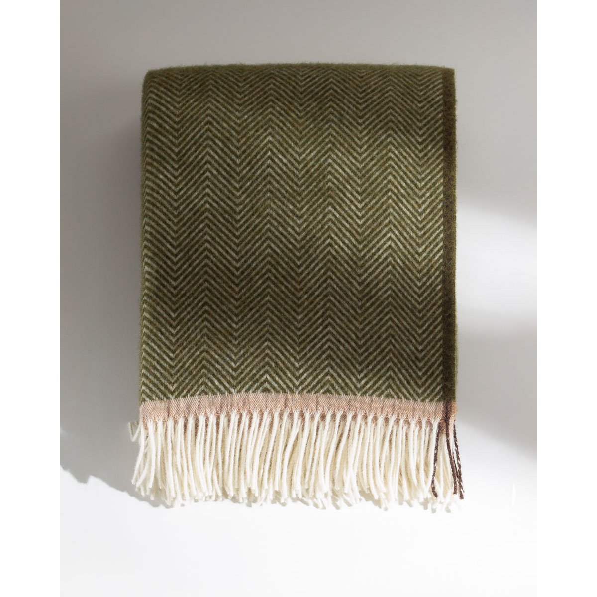 Luxe wollen plaid - Denver Olijfgroen