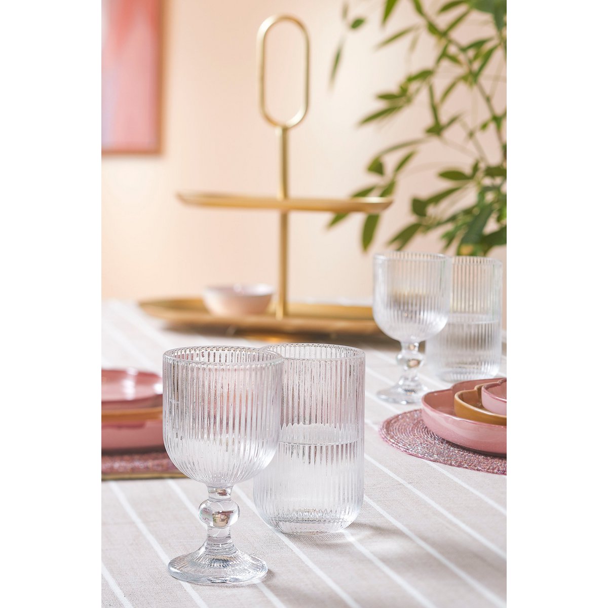 Alivo Tafelkleed - Beige, Wit