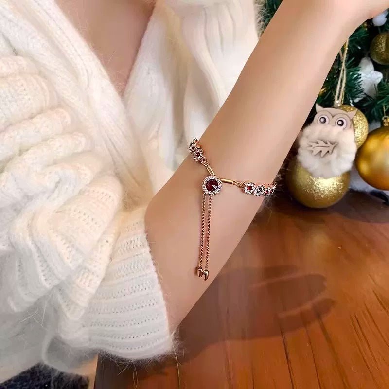 Stijlvolle roségouden-kristal armband