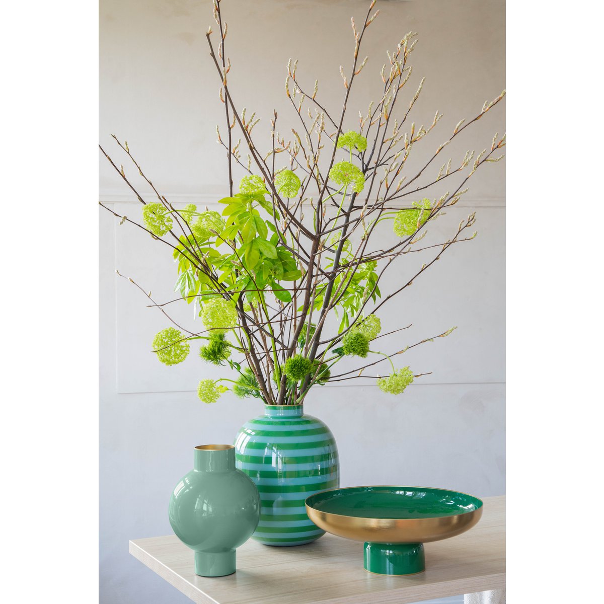 Lage sierschaal - Dark Green & Gold