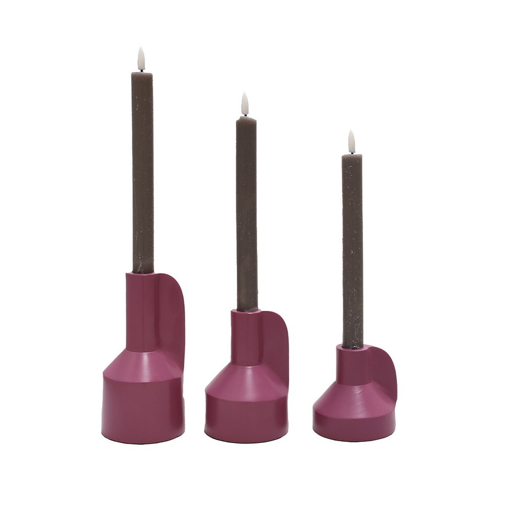 Kaarshouder - Alota mauve - set van 3