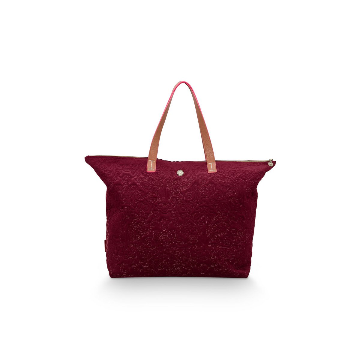 Tote Bag Velvet Quiltey Days - Bordeaux