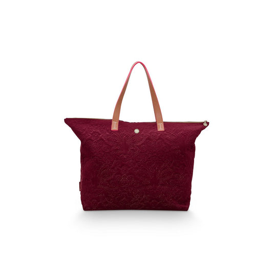 Tote Bag Velvet Quiltey Days - Bordeaux