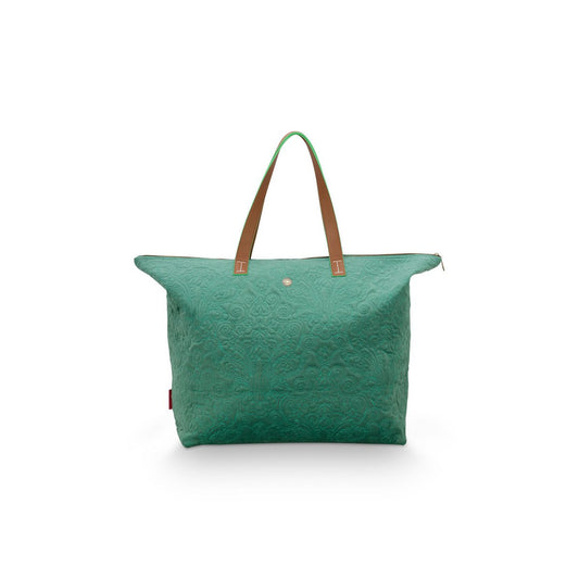Tote Bag Velvet Quiltey Days - Groen