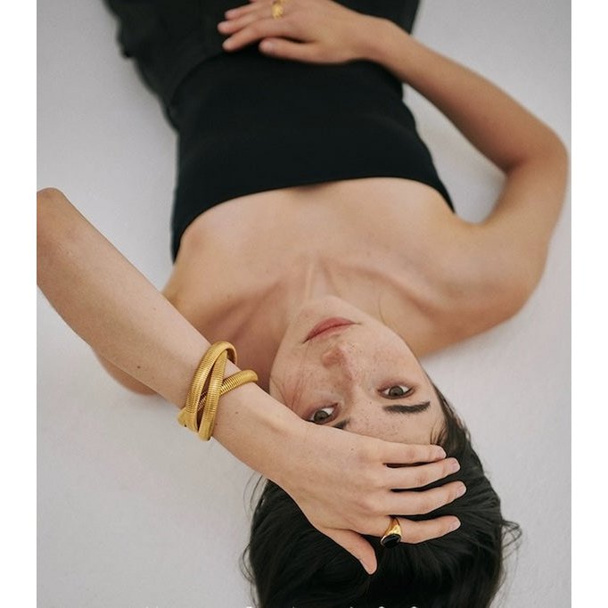 Stretch designarmband - 3 strengen