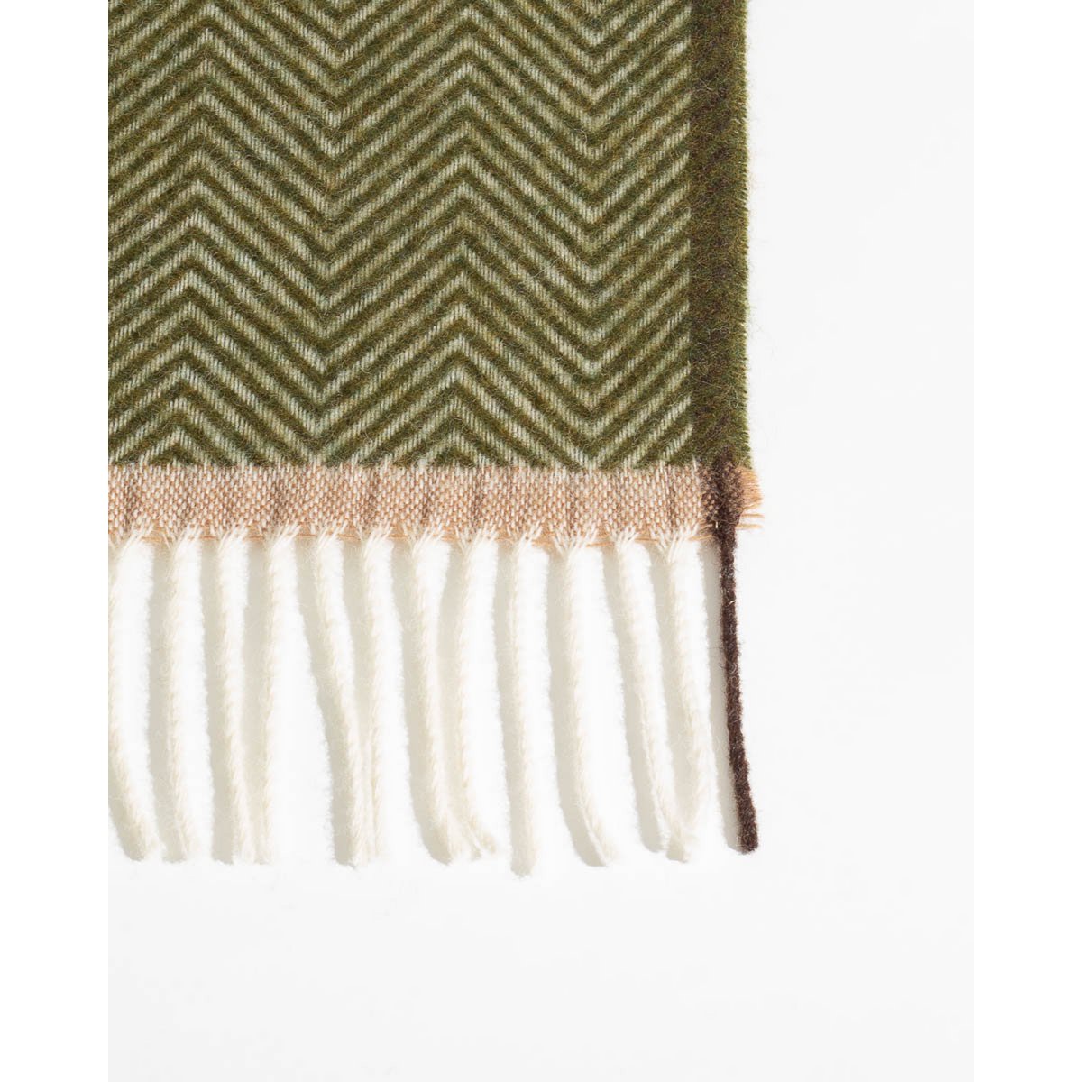 Luxe wollen plaid - Denver Olijfgroen