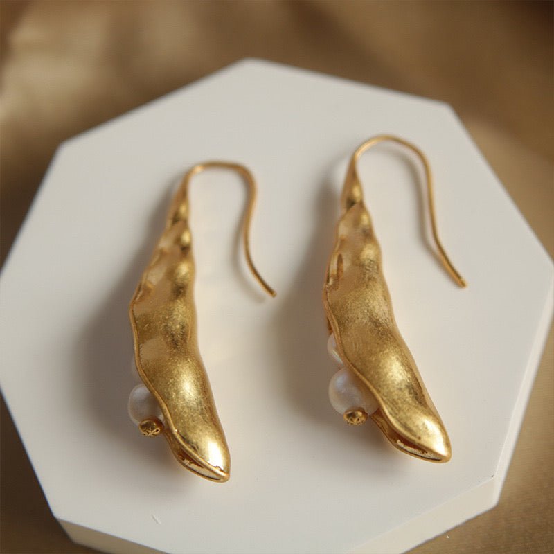 Pea Pod Design gouden oorbellen