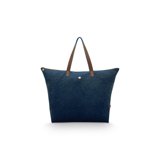 Tote Bag Velvet Quiltey Days - Donkerblauw