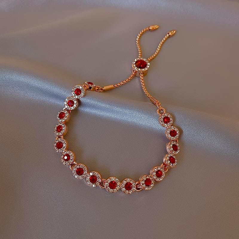 Stijlvolle roségouden-kristal armband