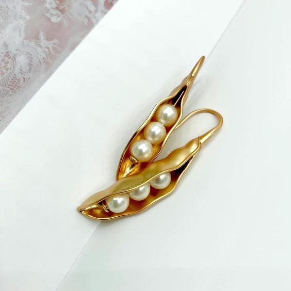 Pea Pod Design gouden oorbellen