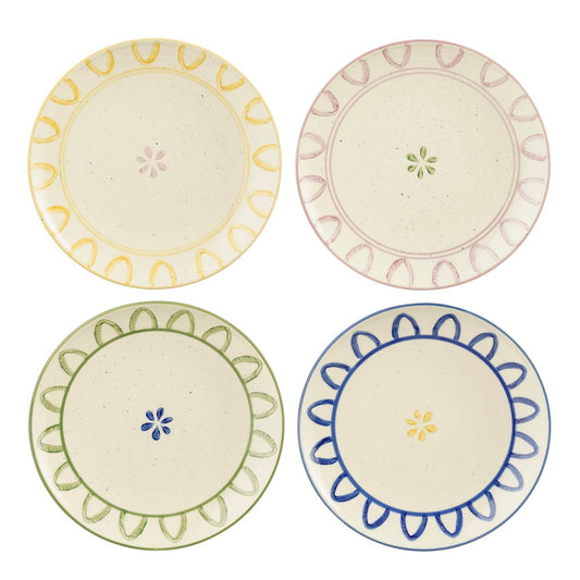 Clayton Ontbijtborden Set - Groen, Blauw, Geel, Lila