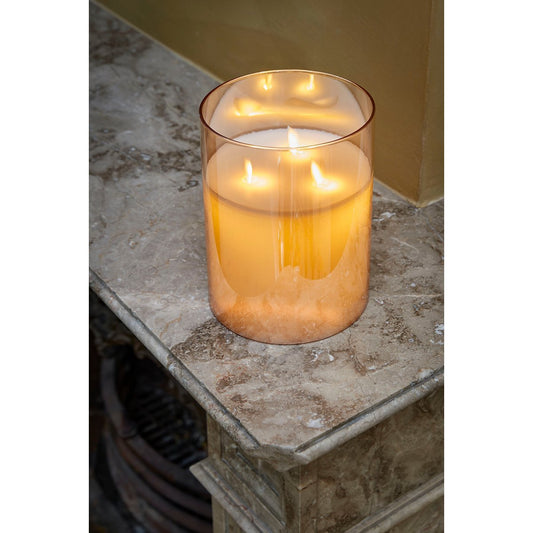 LED Kaars in Glas & Wax - Goud