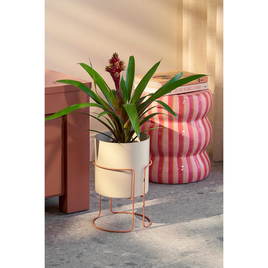 Collins Bloempot op Standaard - Off-white, Perzik