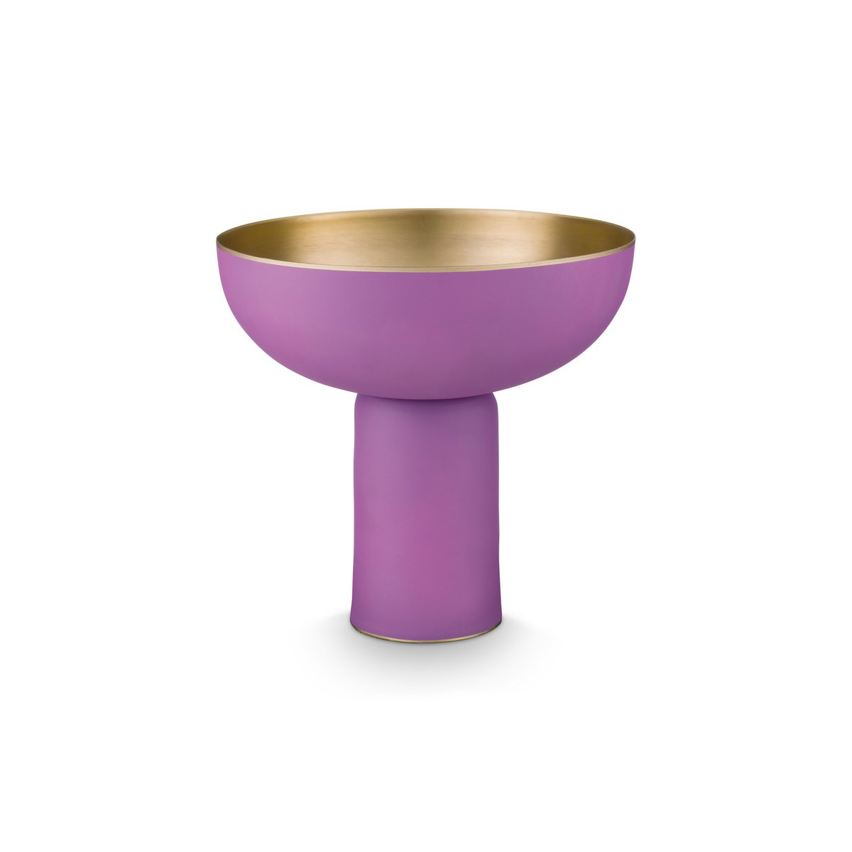 Hoge metalen schaal - Lila